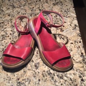 RED Dansko  sandals